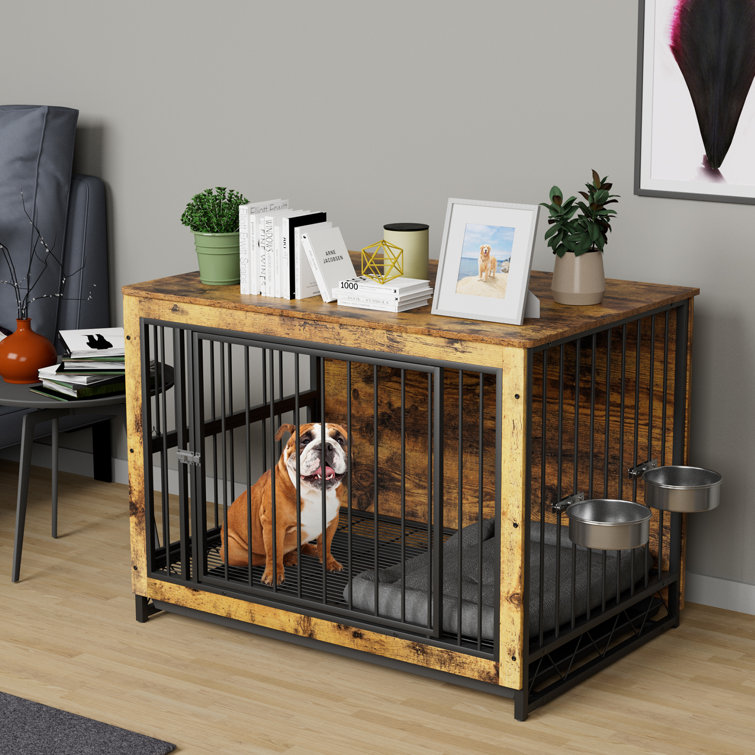 Dog on sale cage bowls